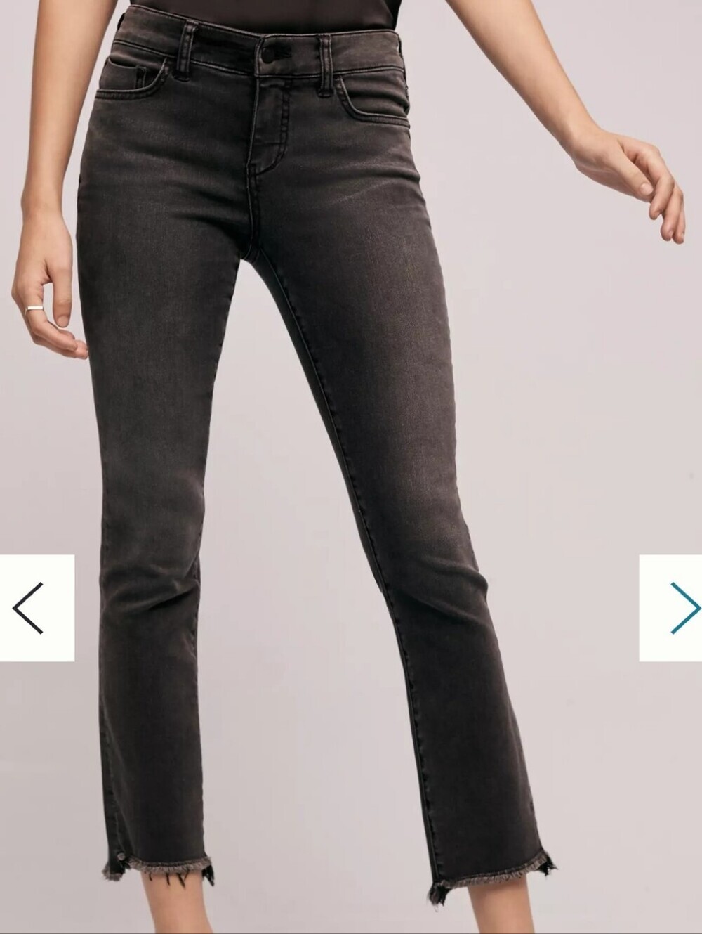 Pilcro Anthropologie Parallel Mid-rise Black Wash Jeans Size 28